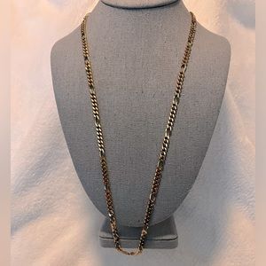 Heavy Vintage Unisex Monet Gold Filled Figaro Link Chain Necklace